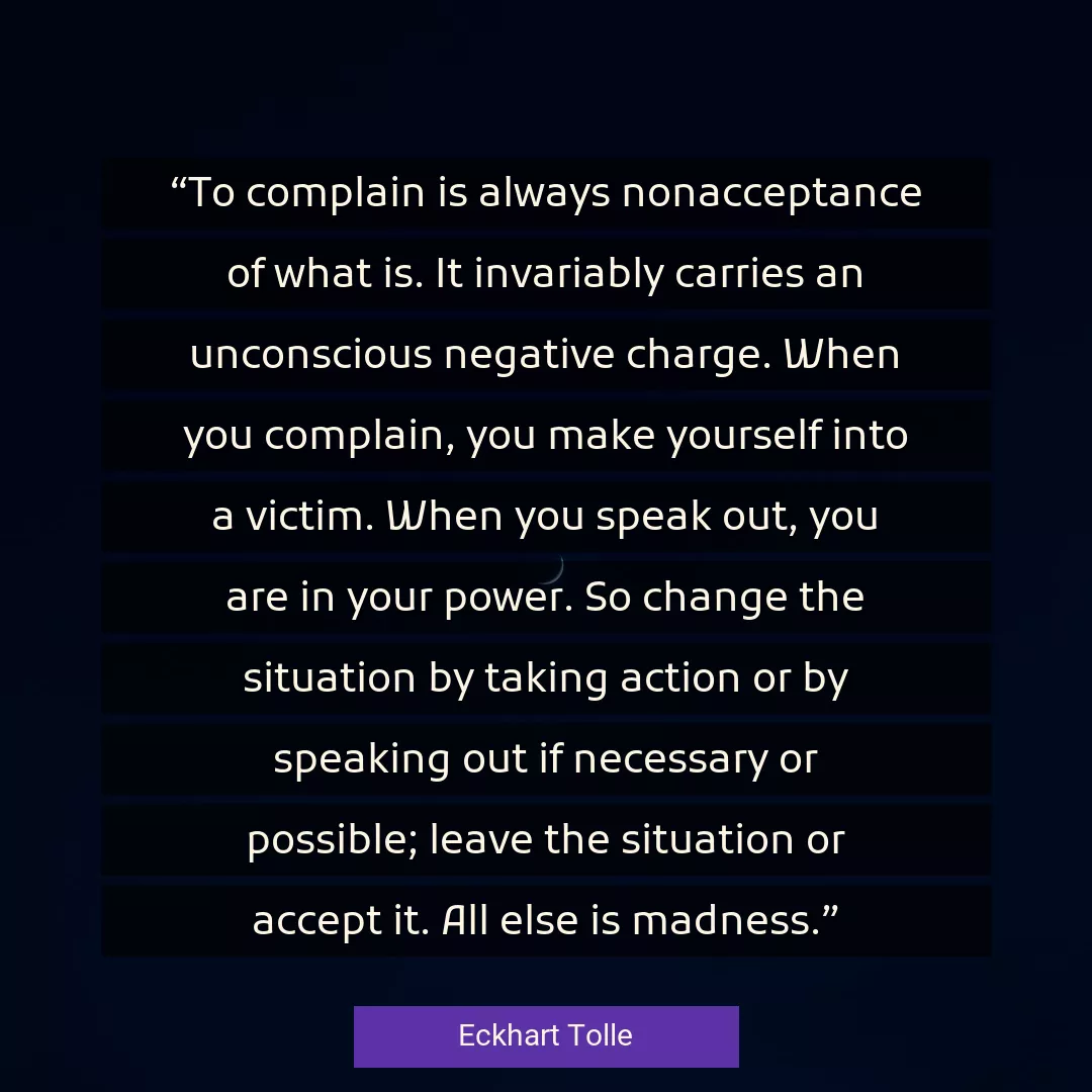 Quote About Change By Eckhart Tolle