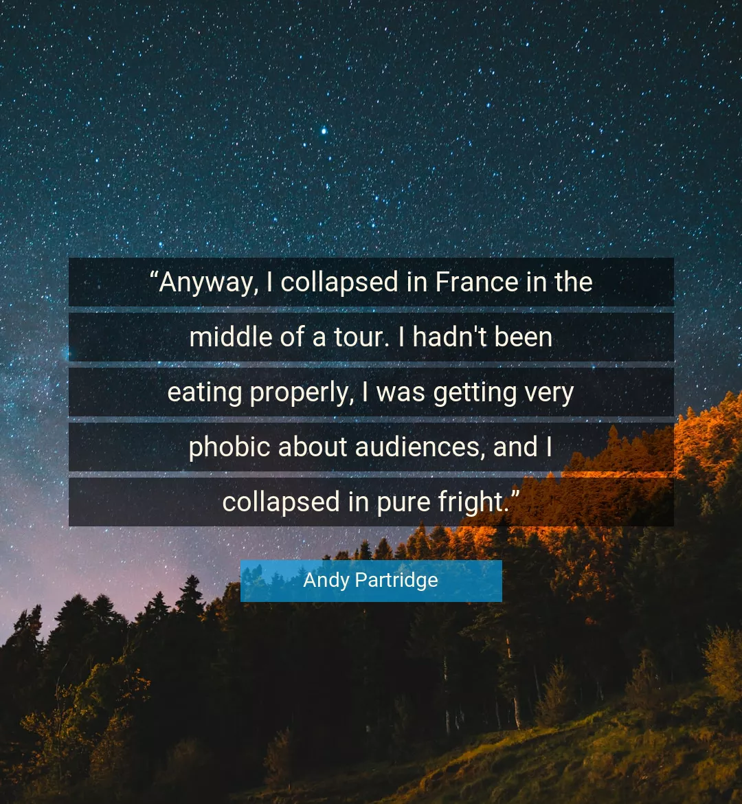 Quote About Eating By Andy Partridge