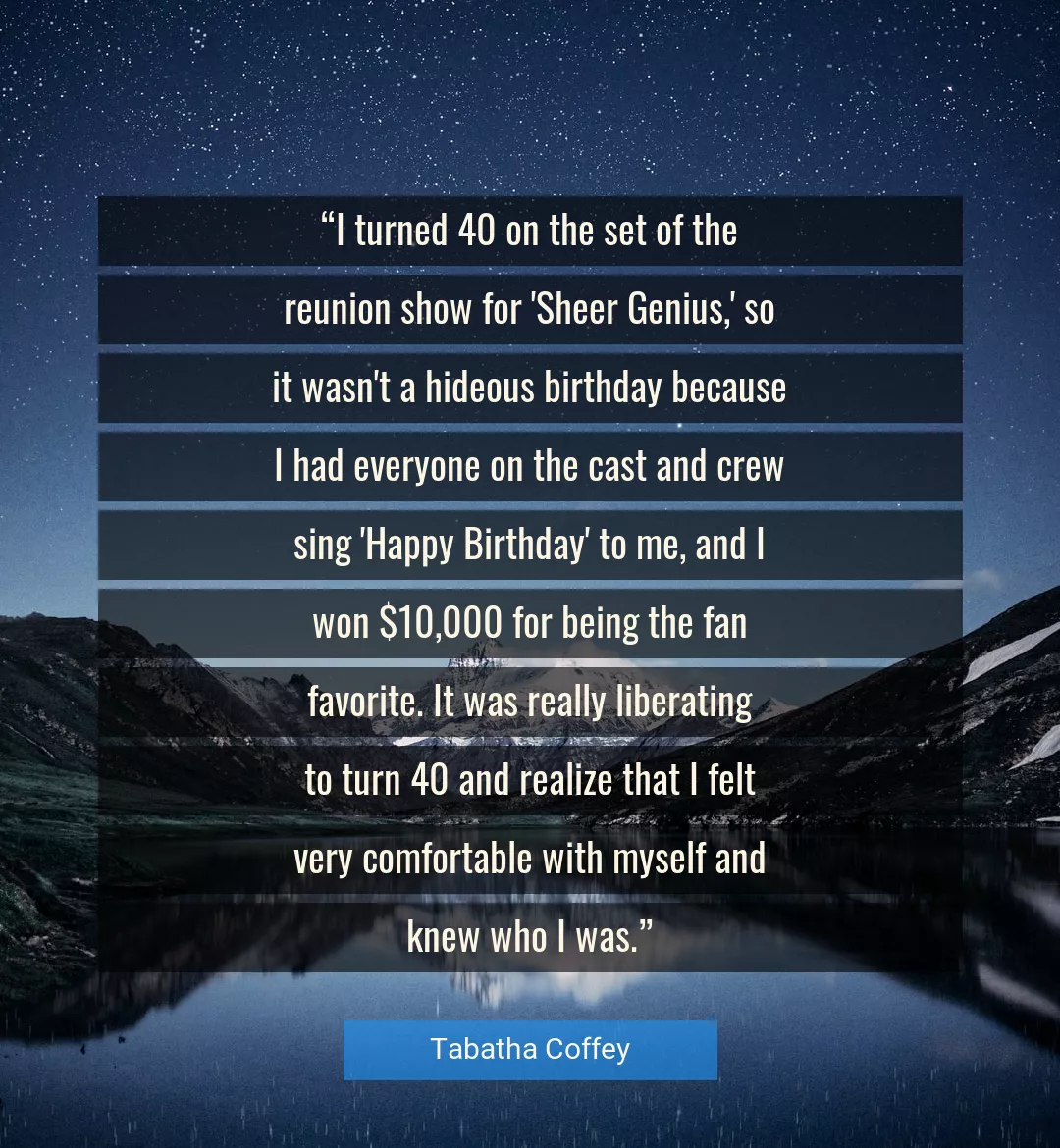 Quote About Myself By Tabatha Coffey