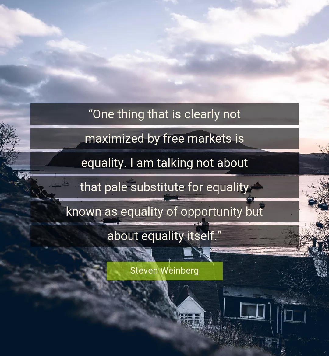 Quote About Opportunity By Steven Weinberg
