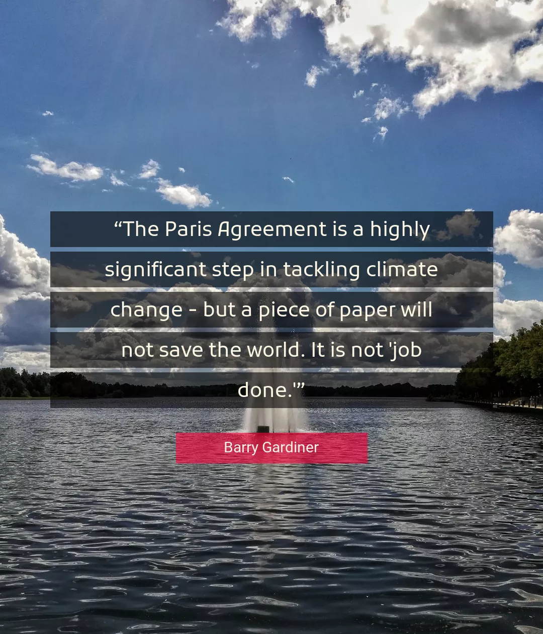 Quote About Change By Barry Gardiner