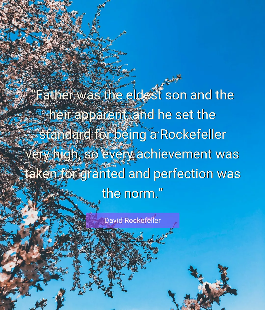 Quote About Achievement By David Rockefeller