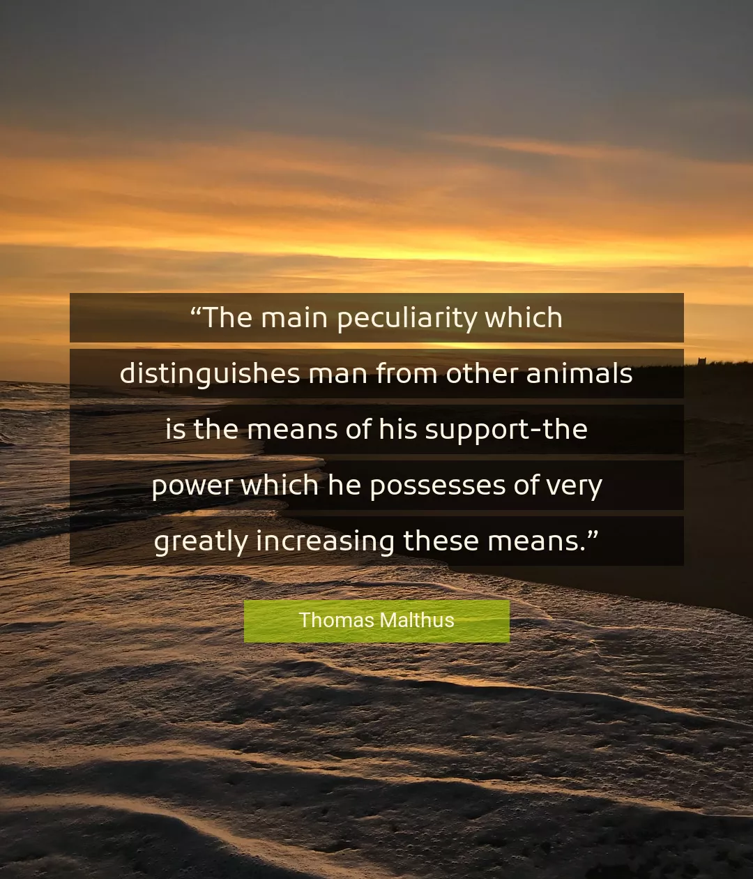Quote About Man By Thomas Malthus