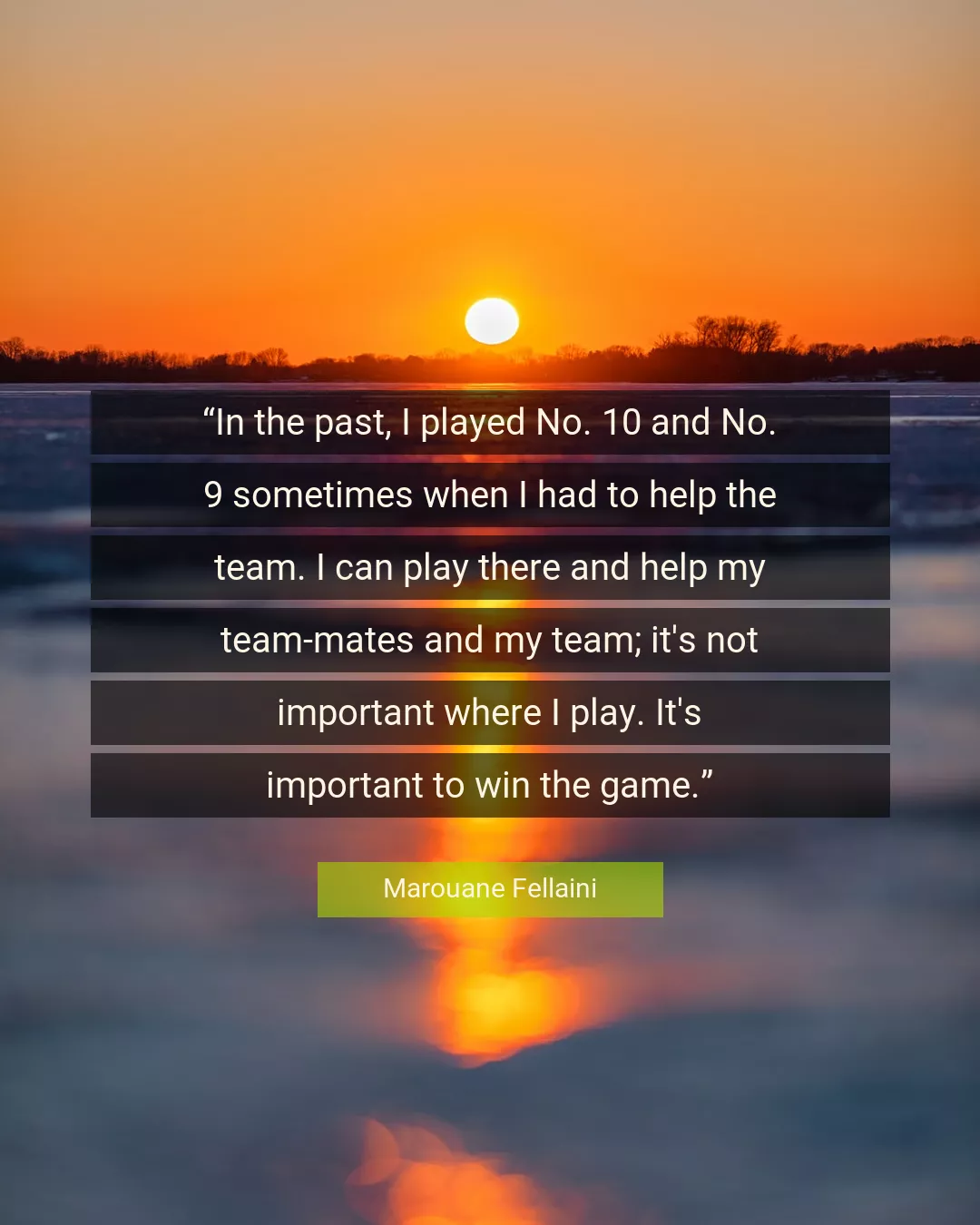 Quote About Past By Marouane Fellaini