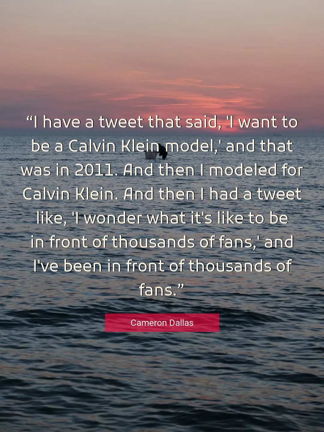 Quote About Fans By Cameron Dallas