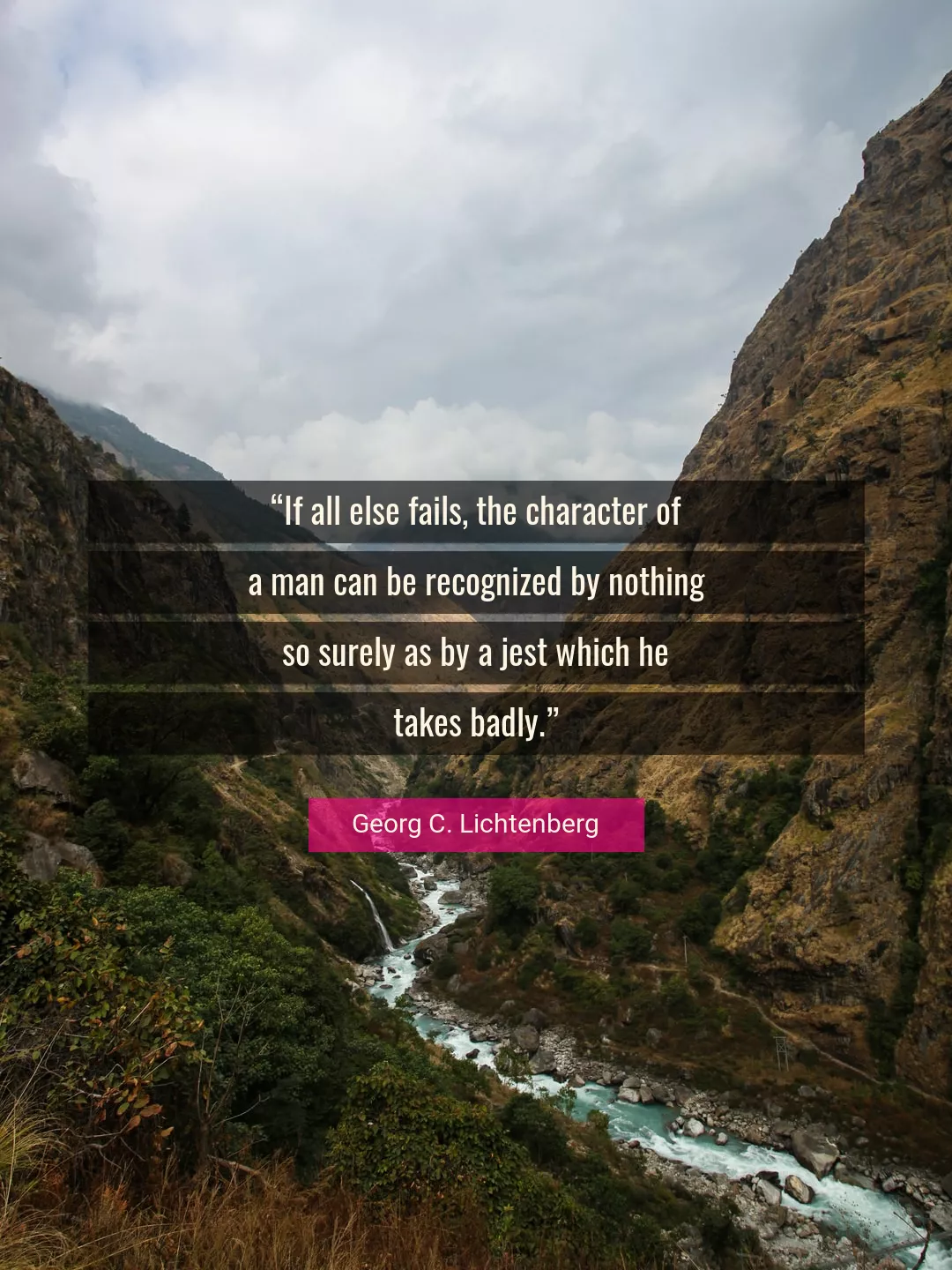 Quote About Character By Georg C. Lichtenberg