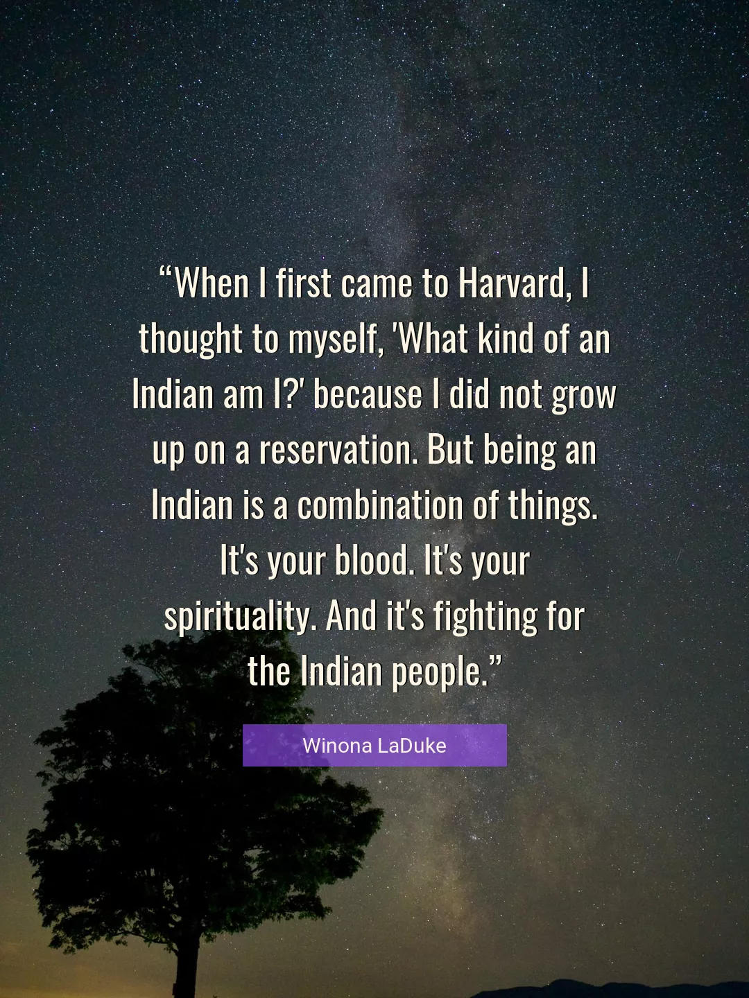 Quote About Myself By Winona LaDuke