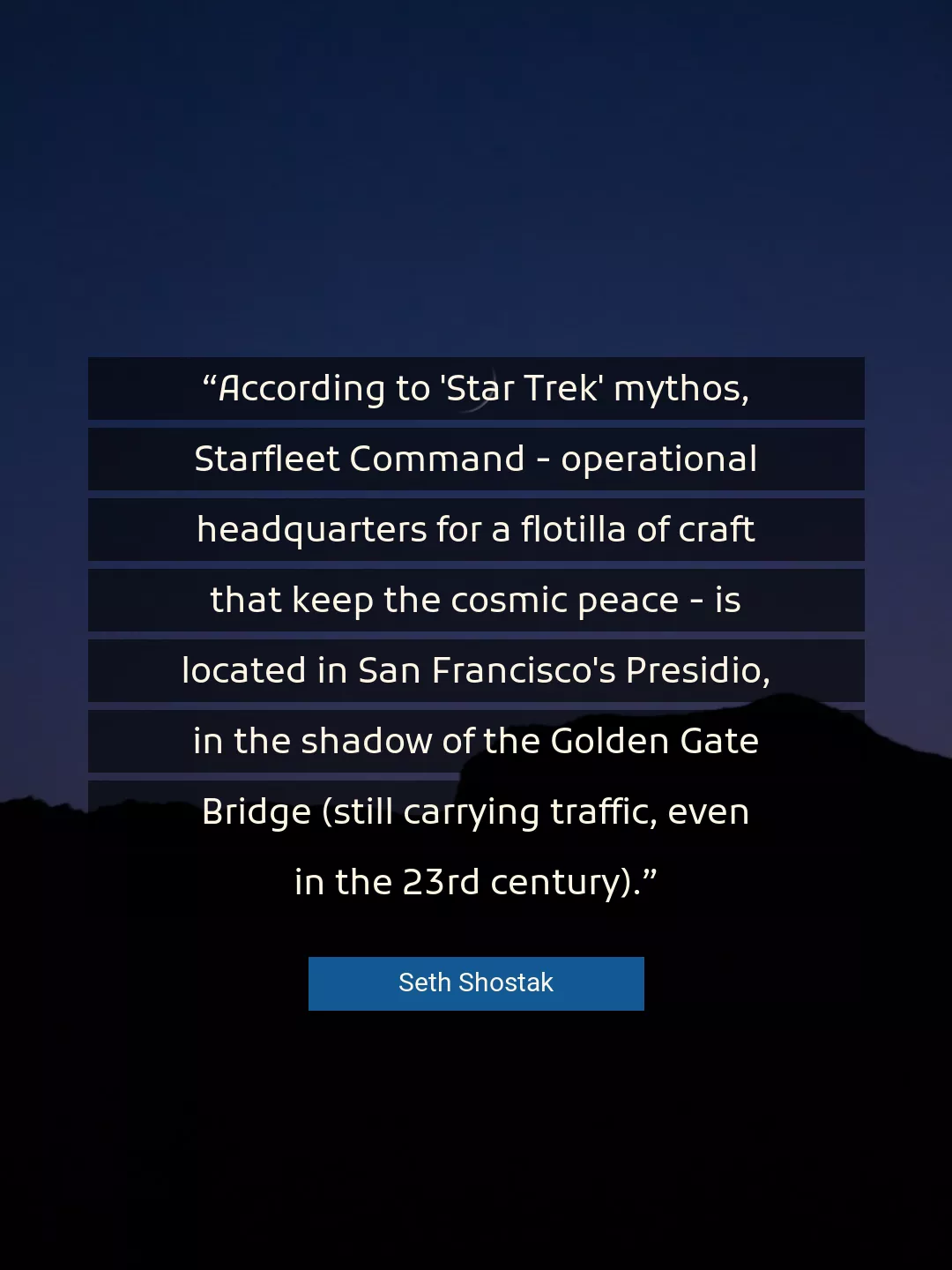 Quote About Peace By Seth Shostak