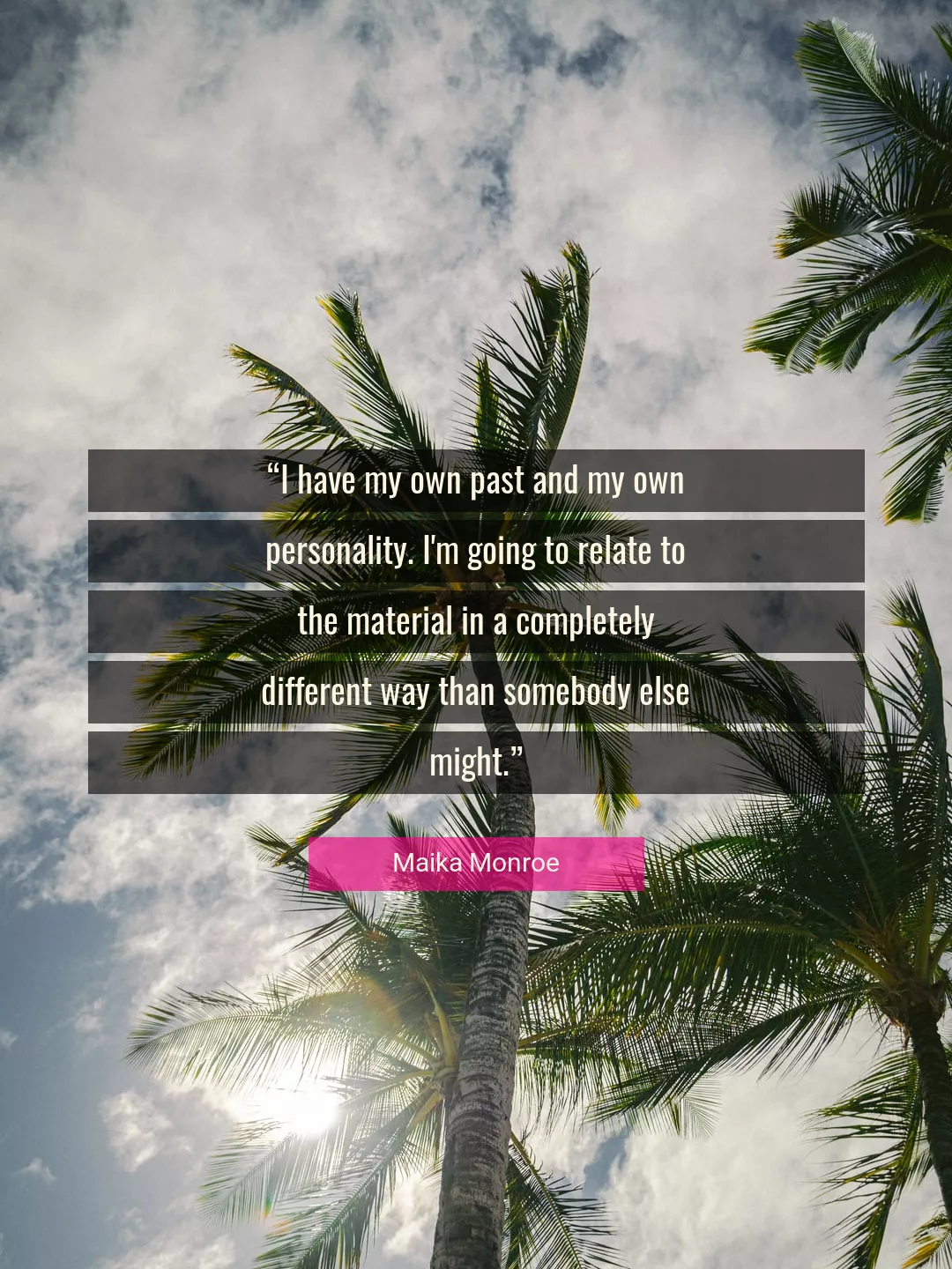 Quote About Personality By Maika Monroe