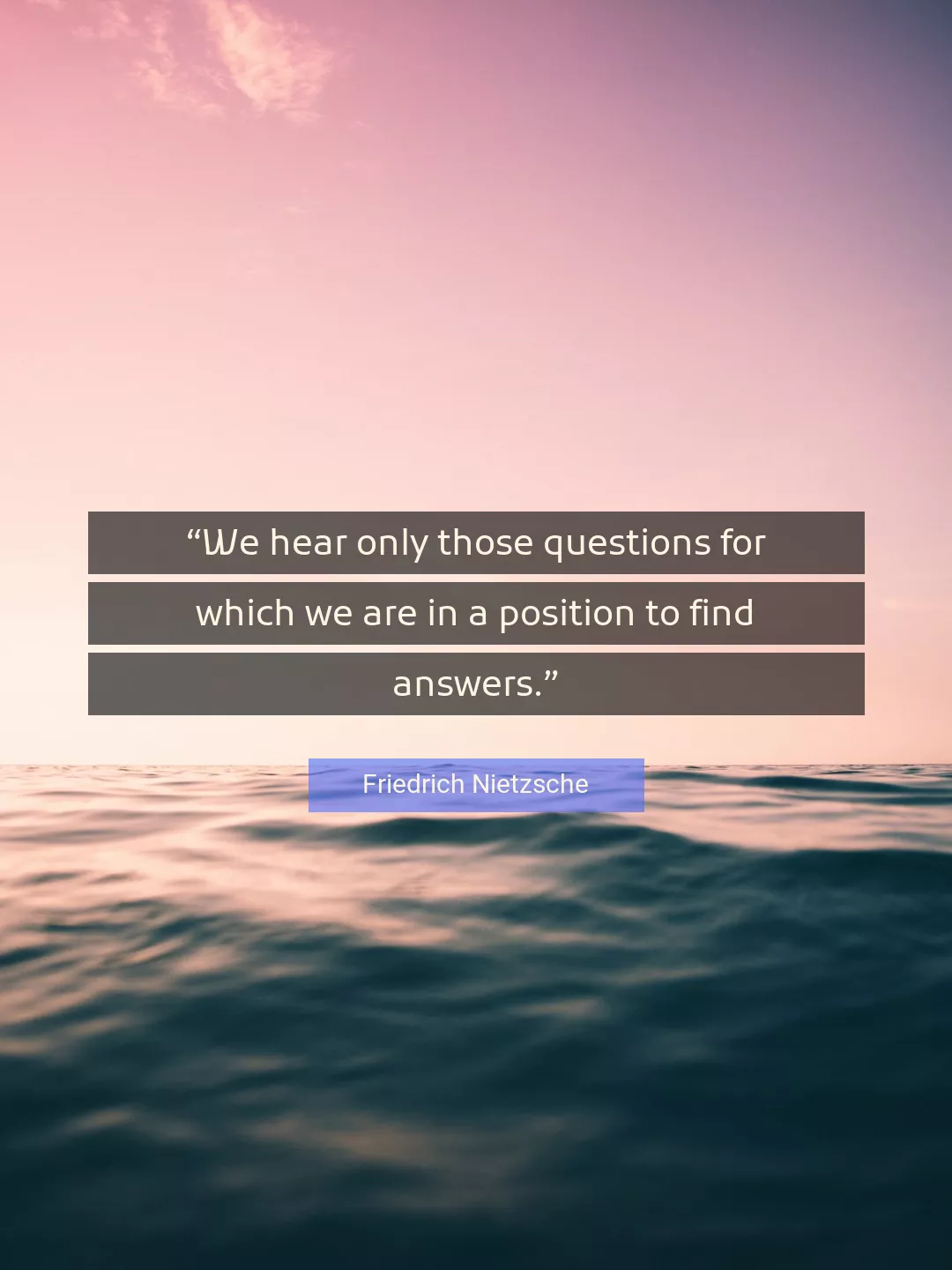 Quote About Questions By Friedrich Nietzsche
