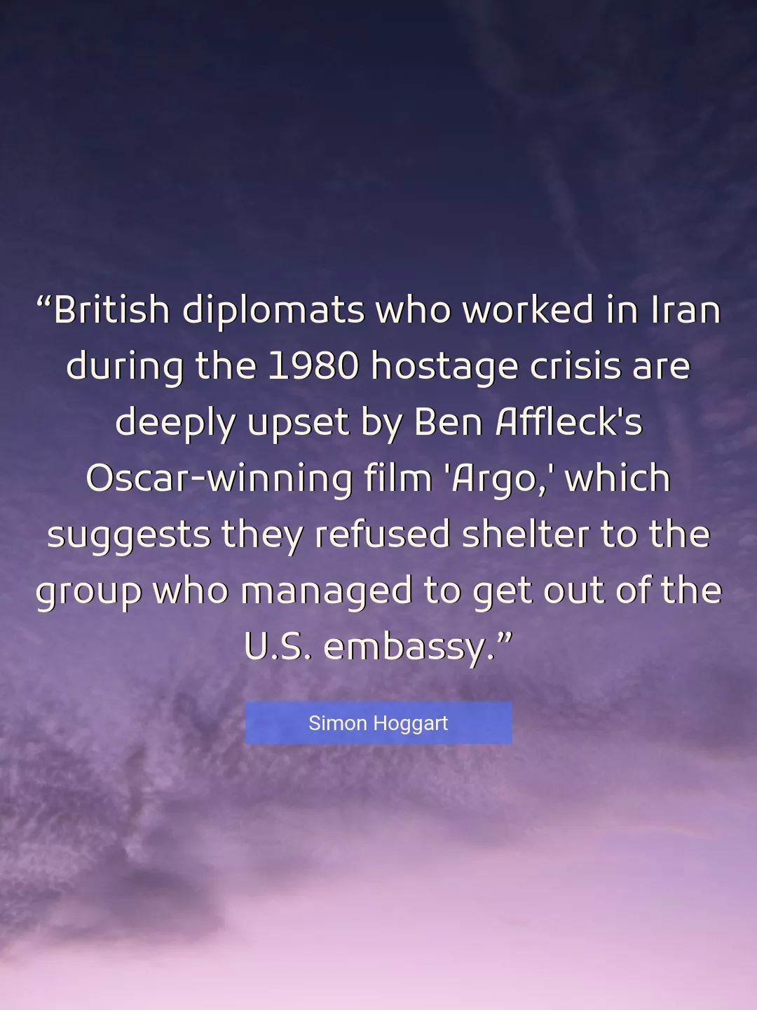 Quote About Who By Simon Hoggart