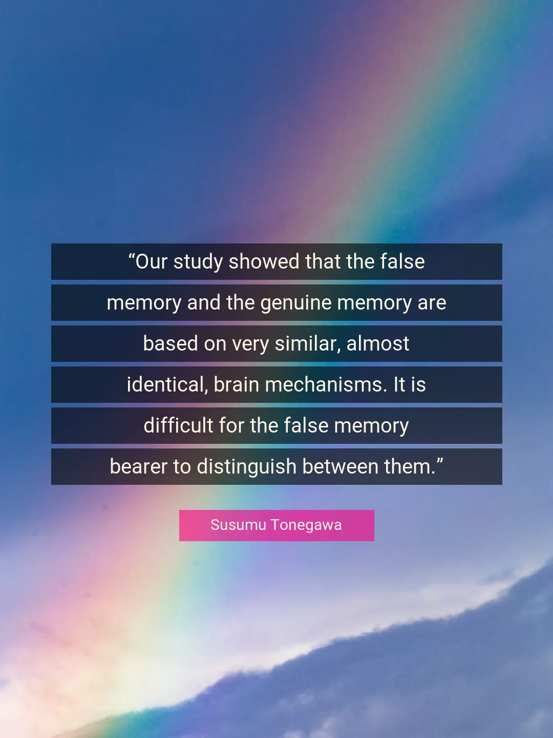 Quote About Brain By Susumu Tonegawa
