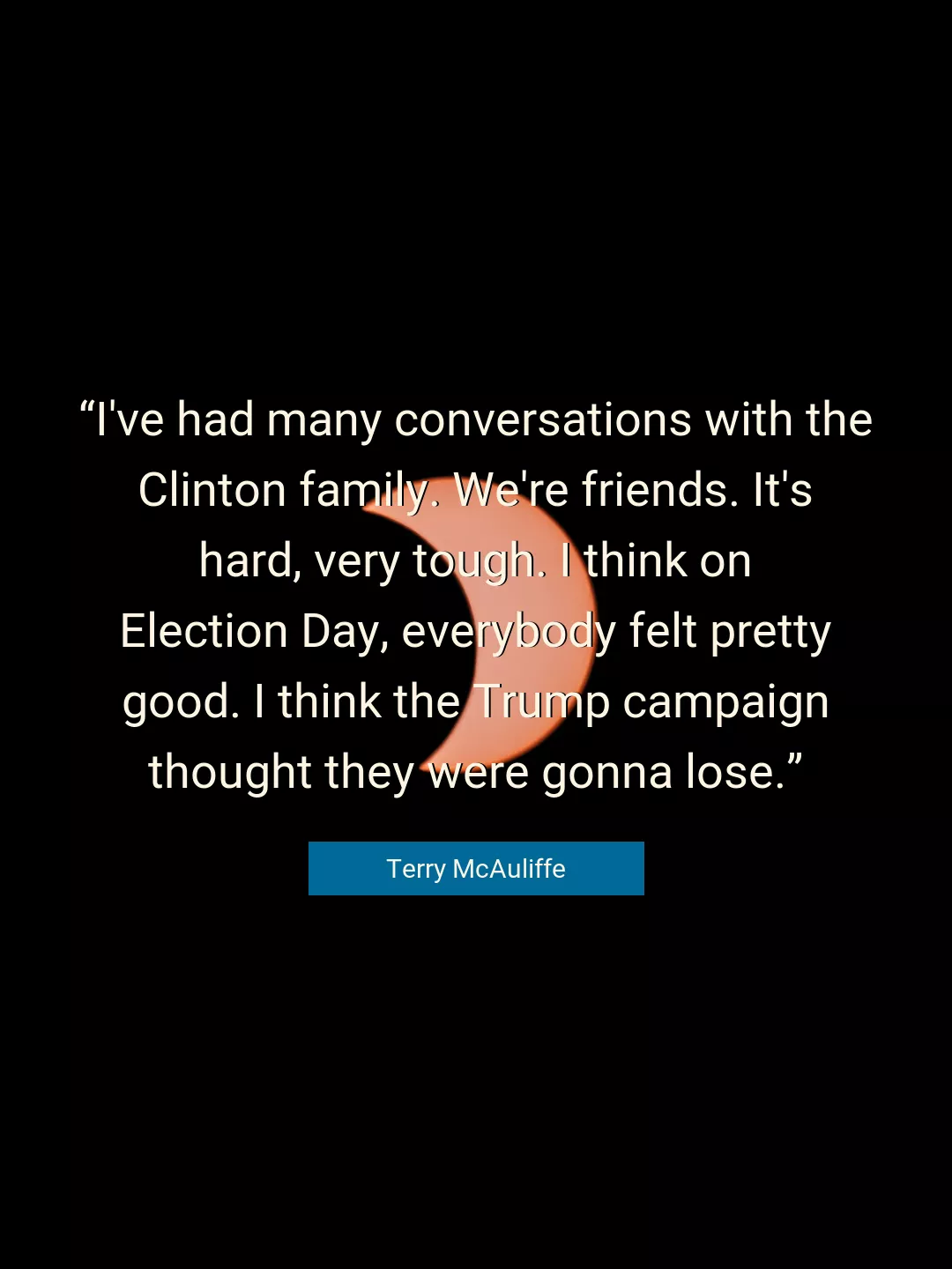 Quote About Election By Terry McAuliffe