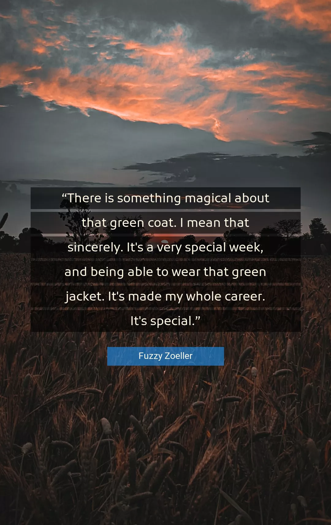 Quote About Green By Fuzzy Zoeller