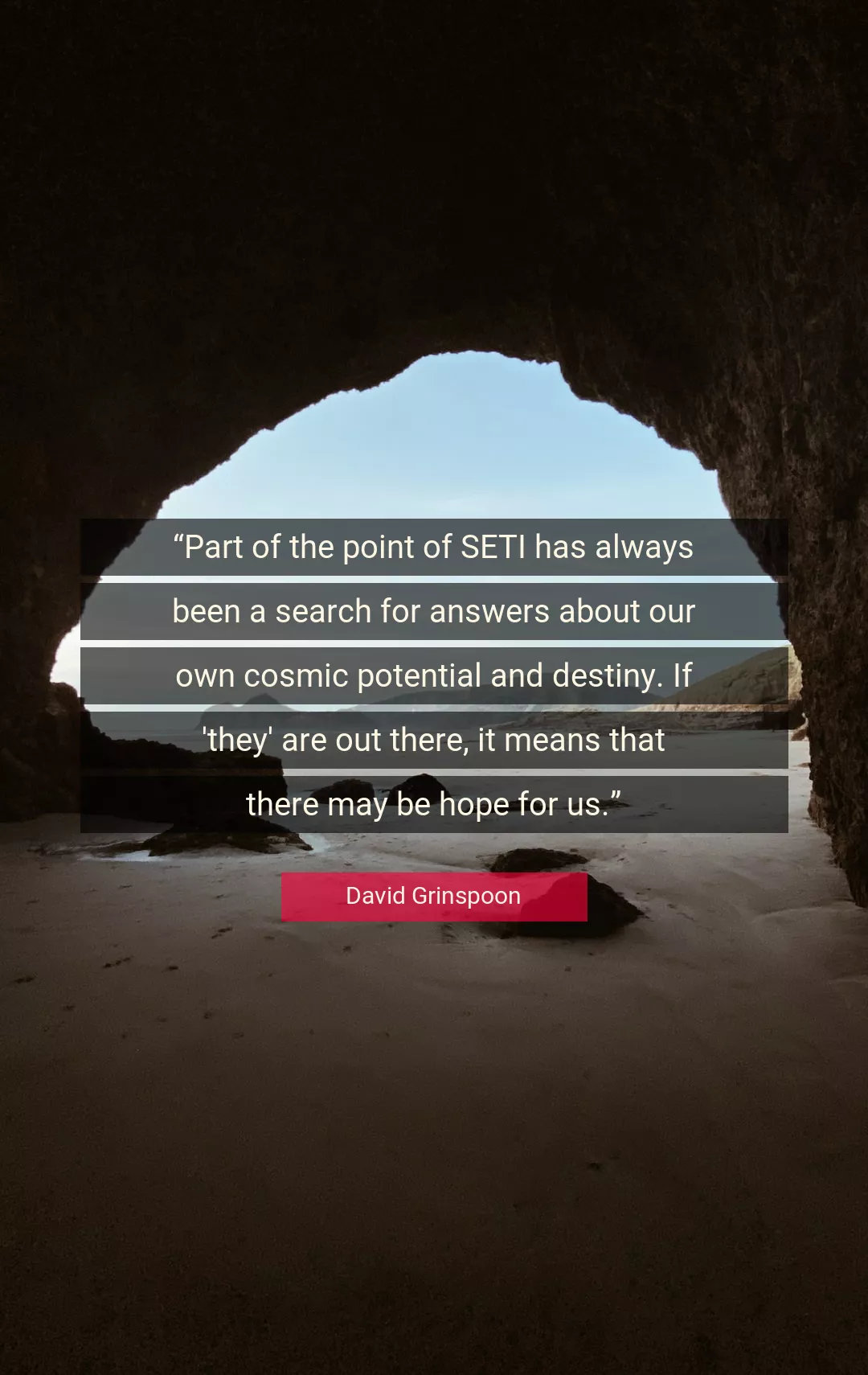 Quote About Hope By David Grinspoon