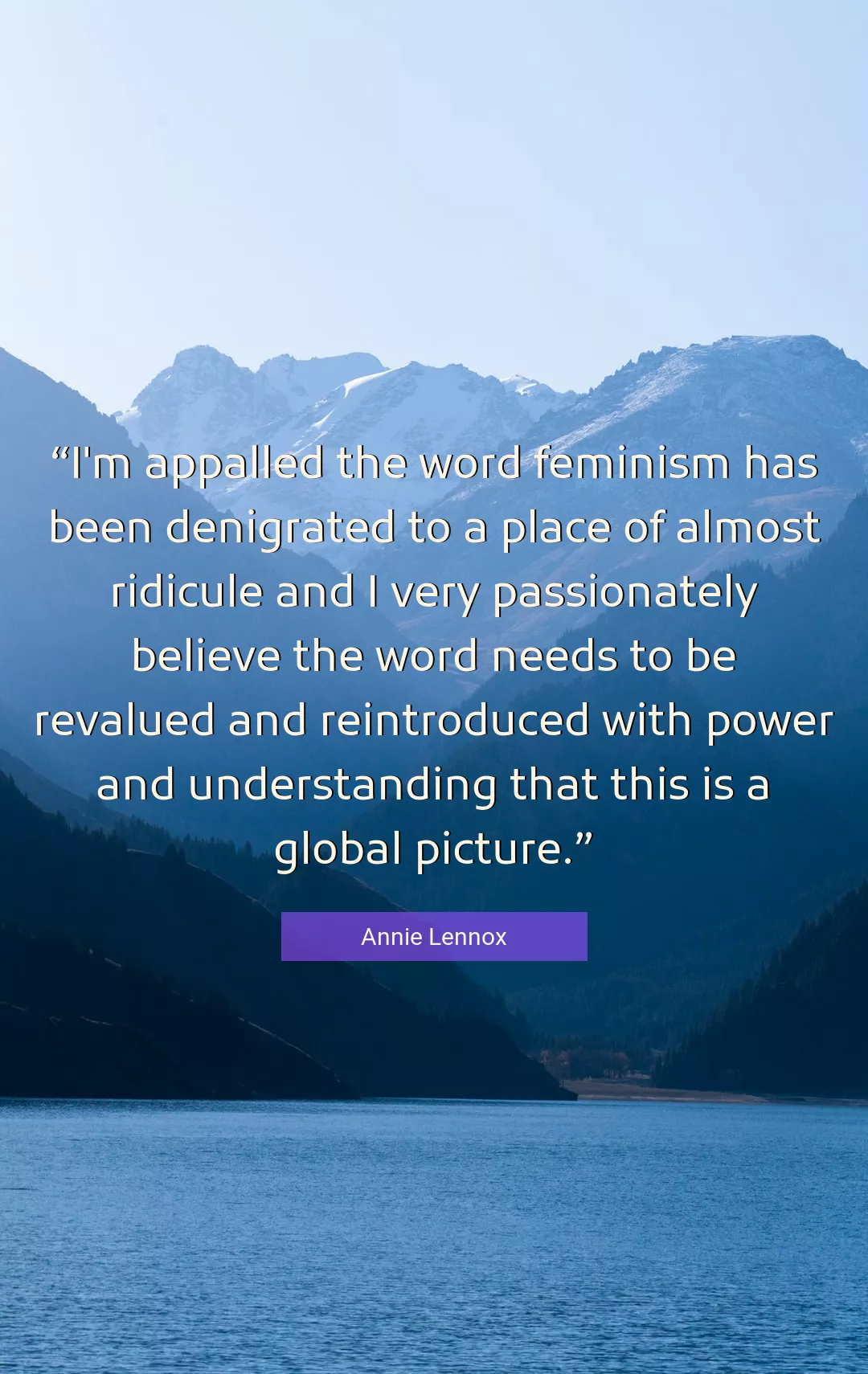 Quote About Power By Annie Lennox