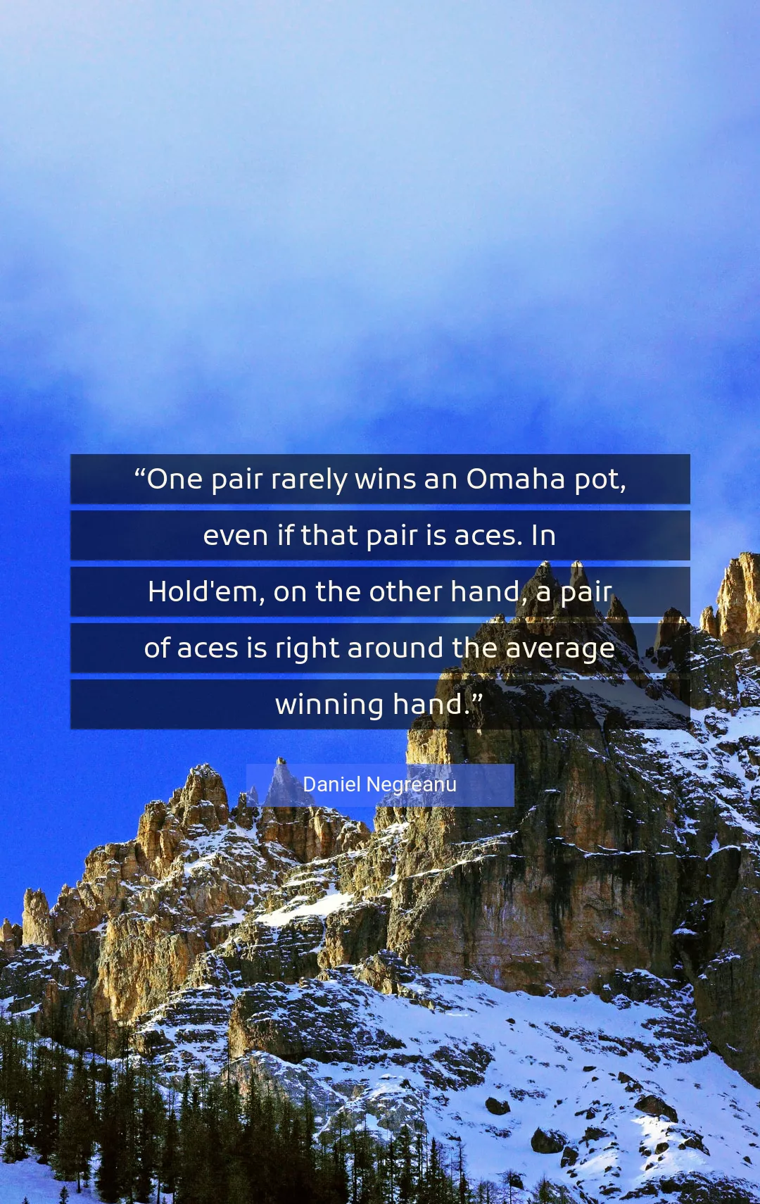 Quote About Winning By Daniel Negreanu