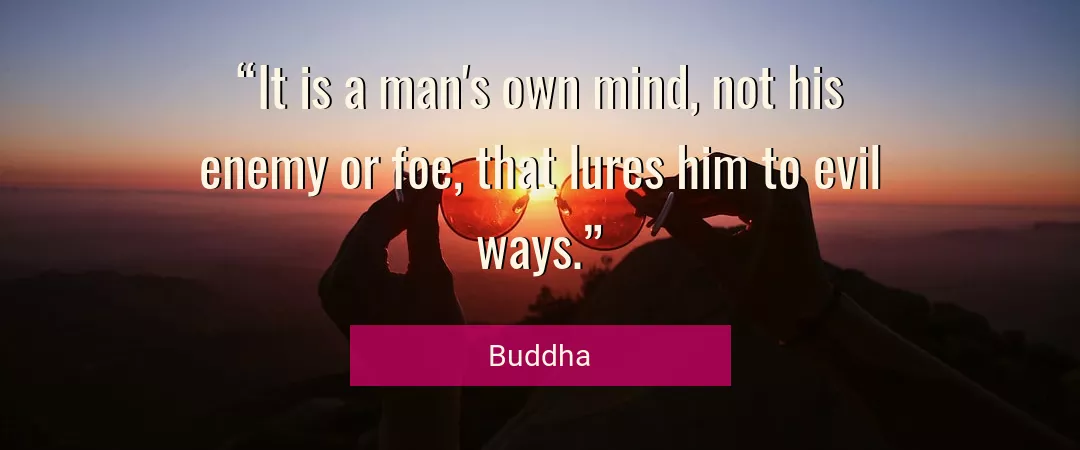 Quote About Man By Buddha