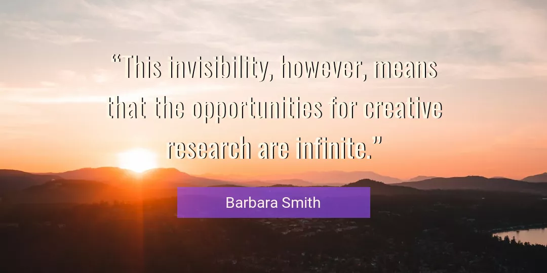 Quote About Research By Barbara Smith