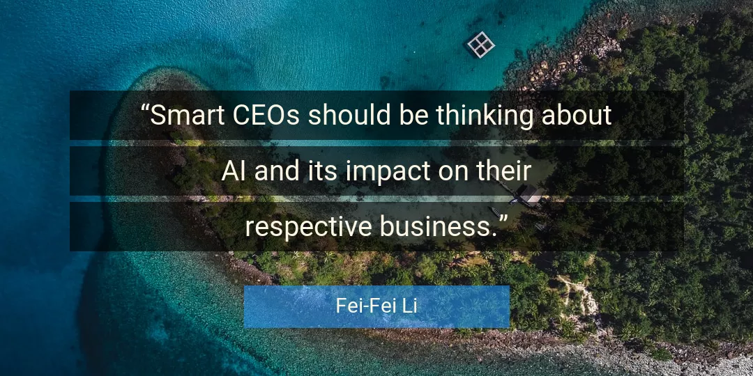 Quote About Business By Fei-Fei Li