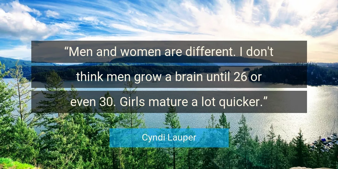 Quote About Women By Cyndi Lauper