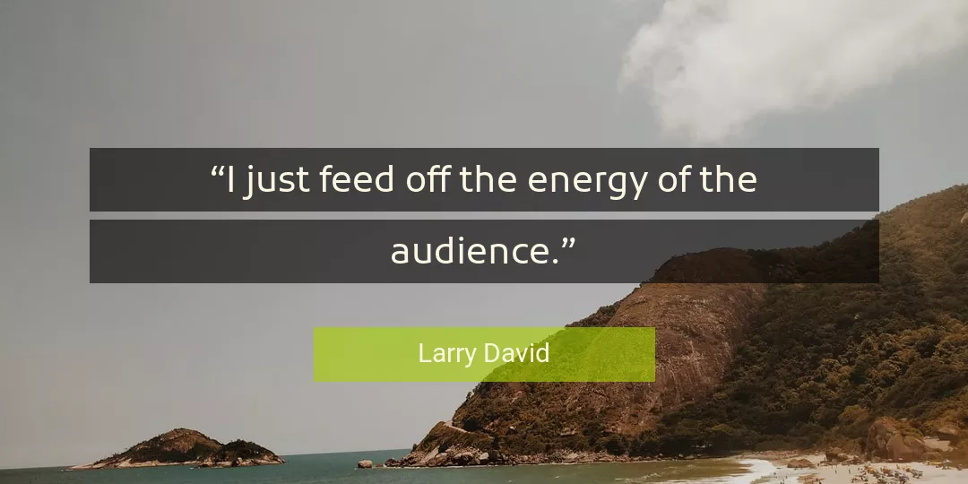 Quote About Energy By Larry David