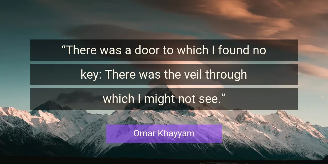 Quote About See By Omar Khayyam