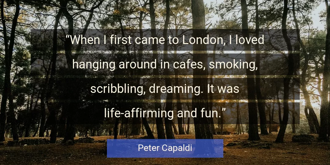 Quote About Smoking By Peter Capaldi