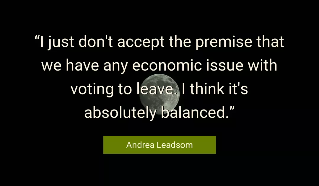 Quote About Voting By Andrea Leadsom