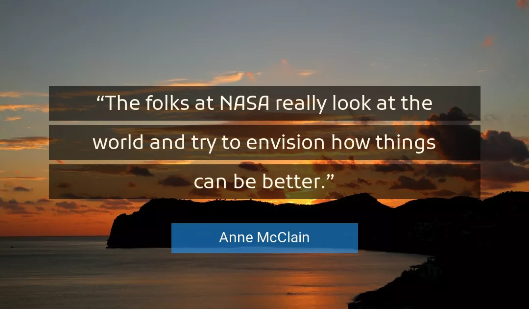 Quote About World By Anne McClain