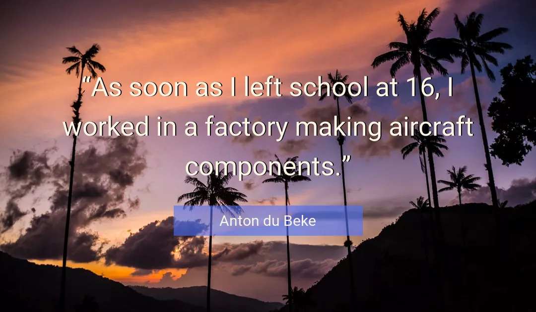 Quote About School By Anton du Beke