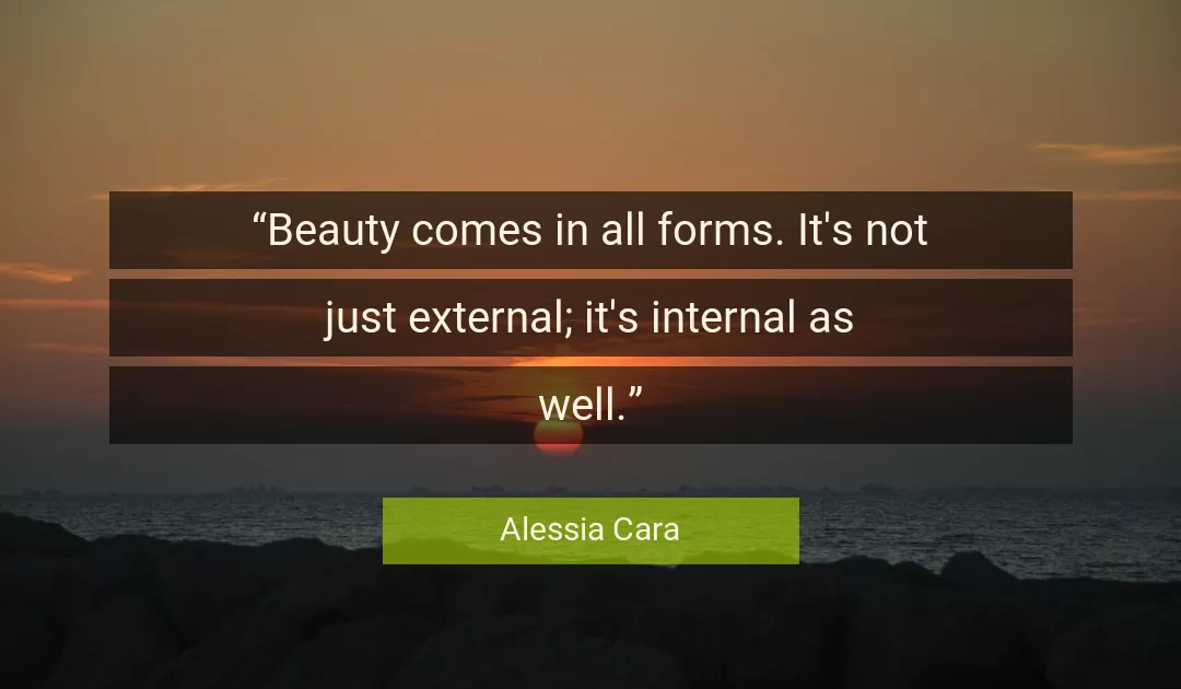 Quote About Beauty By Alessia Cara
