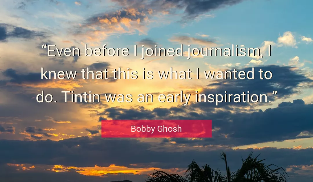 Quote About Journalism By Bobby Ghosh