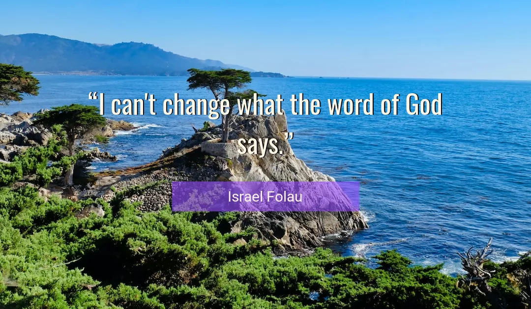 Quote About Change By Israel Folau