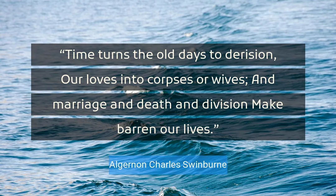 Quote About Death By Algernon Charles Swinburne