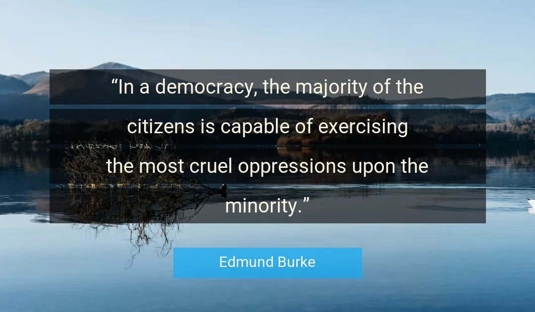Quote About Democracy By Edmund Burke