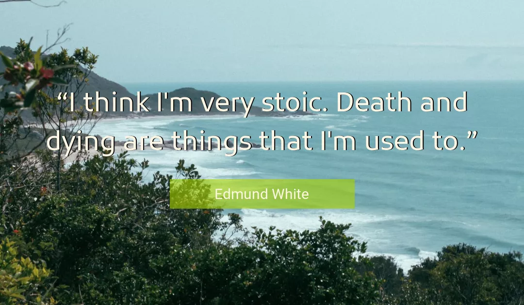 Quote About Death By Edmund White