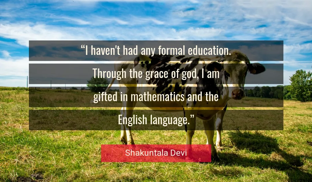 Quote About Education By Shakuntala Devi
