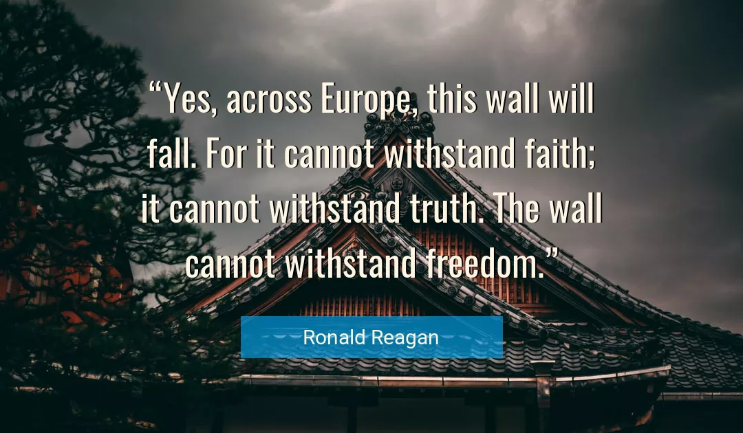 Quote About Faith By Ronald Reagan