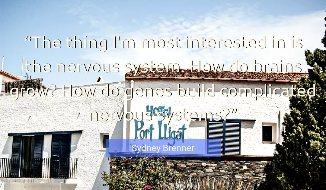 Quote About Grow By Sydney Brenner