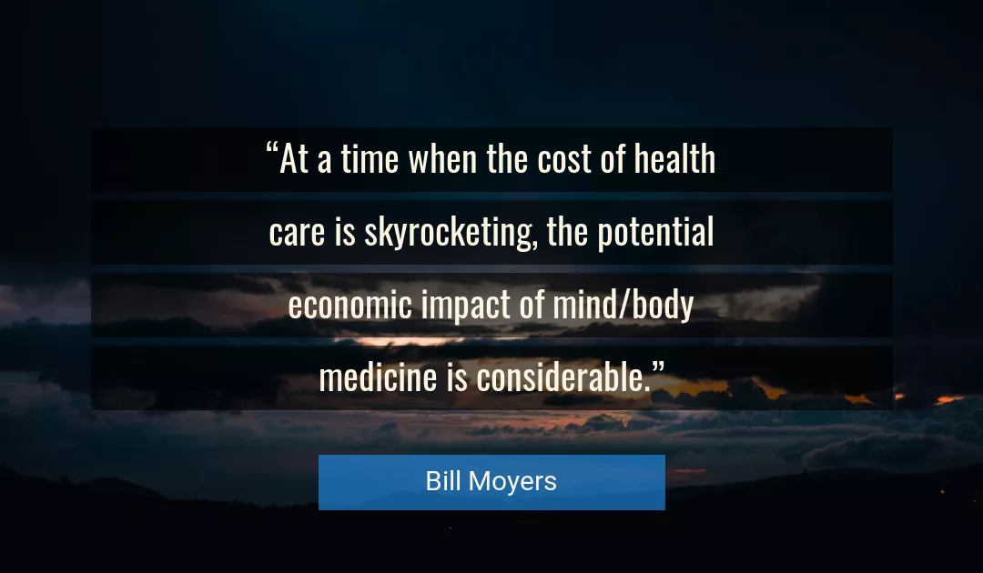 Quote About Health By Bill Moyers