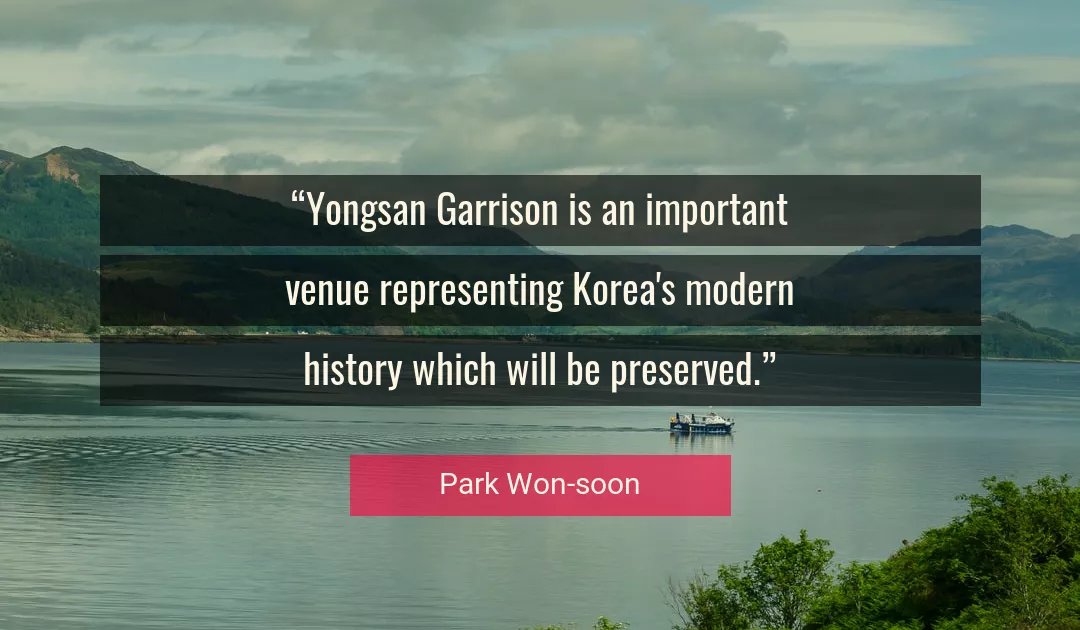Quote About History By Park Won-soon