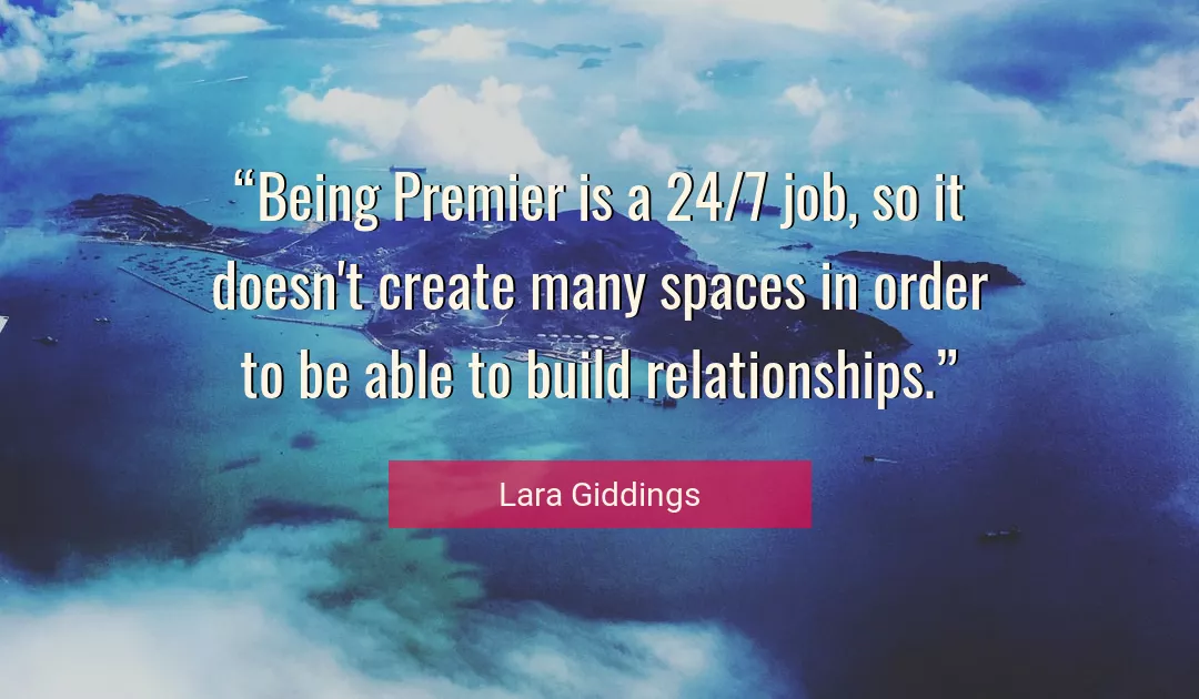 Quote About Job By Lara Giddings