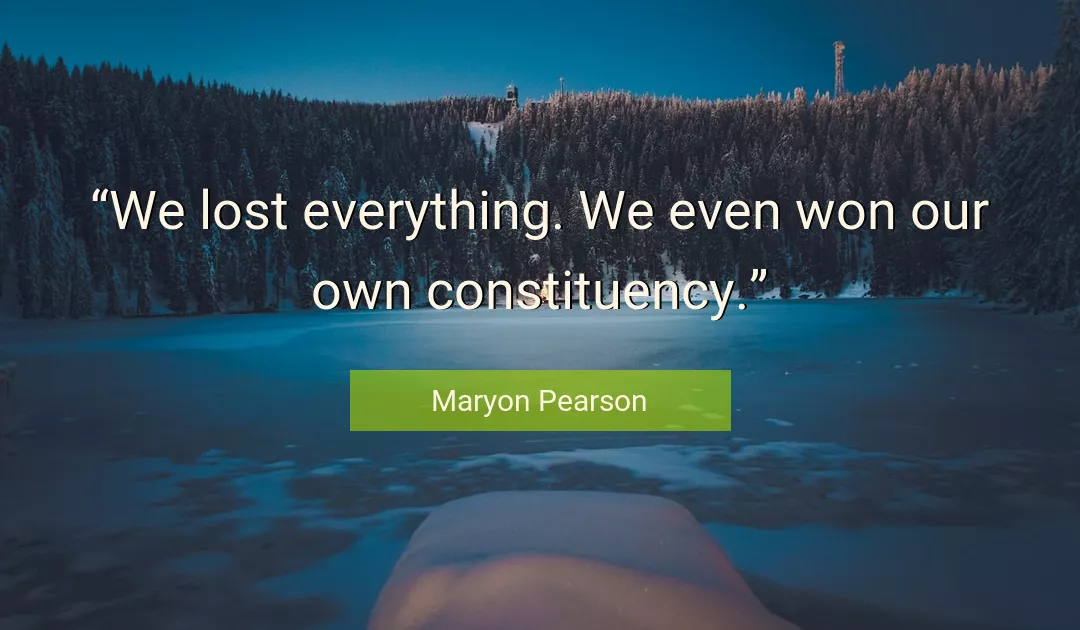 Quote About Lost By Maryon Pearson