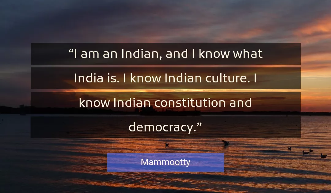 Quote About Democracy By Mammootty