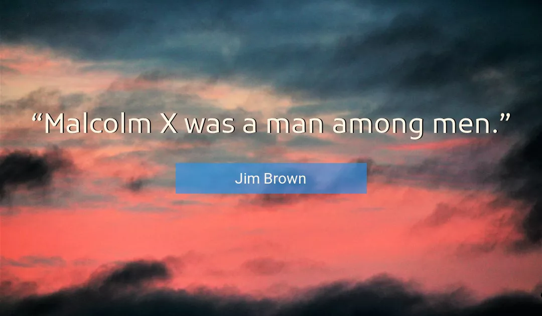 Quote About Man By Jim Brown