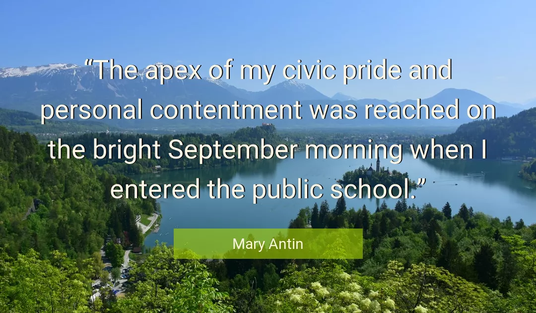 Quote About Morning By Mary Antin