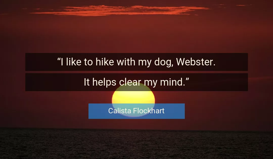 Quote About Mind By Calista Flockhart