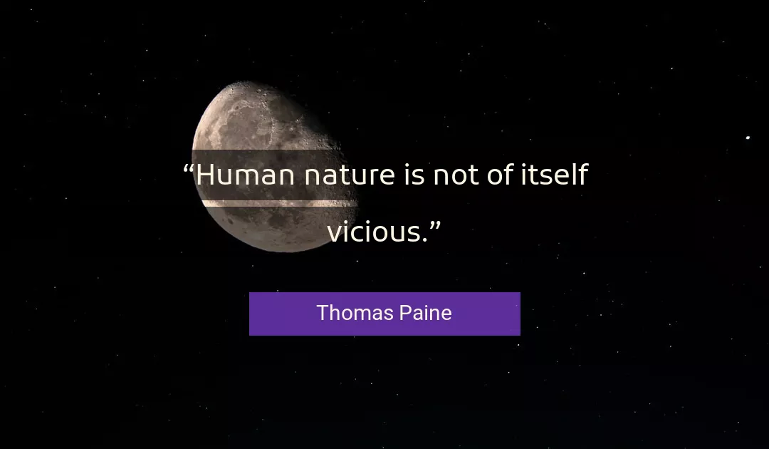 Quote About Nature By Thomas Paine