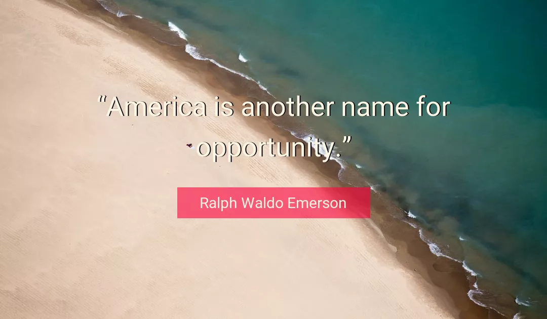 Quote About Opportunity By Ralph Waldo Emerson
